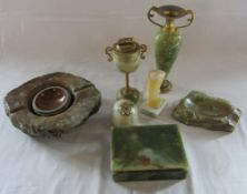 Selection of onyx inc vase,