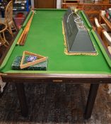 Snooker table and accessories,