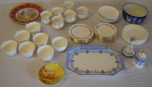 Various mixed ceramics including Wedgwood and Minton