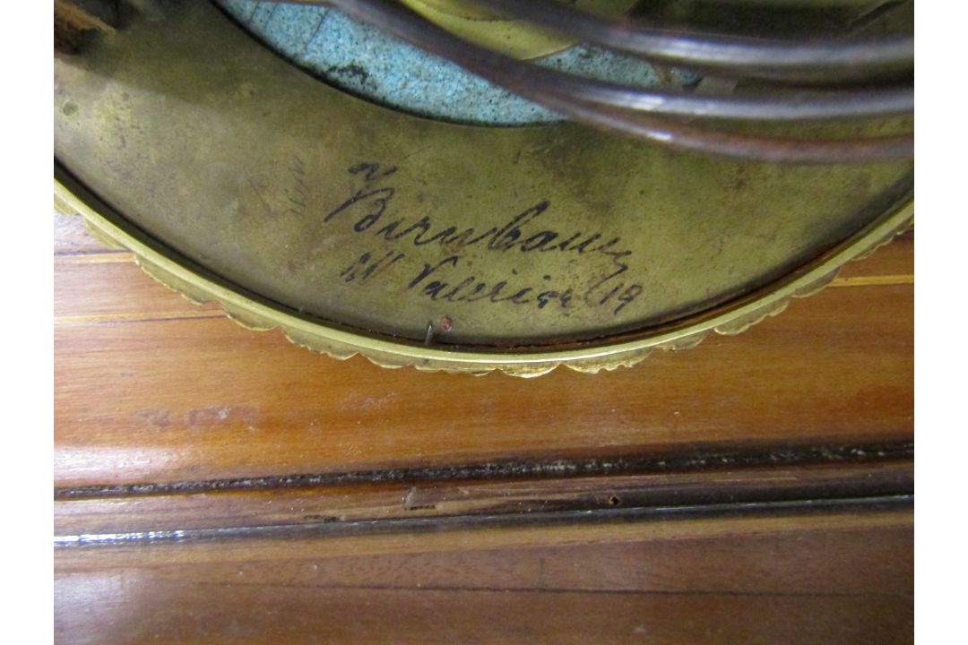 Vienna regulator wall clock maker Johann Kralik in Wien with 3 weights in a cherry wood case with - Image 10 of 12