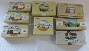 Selection of boxed Corgi die cast model buses inc open top Regent set,