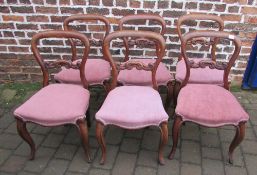6 Victorian dining chairs