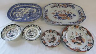 Various meat dishes and plates inc Ironstone