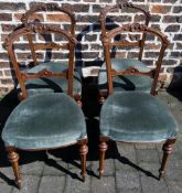 4 carved Victorian dining chairs