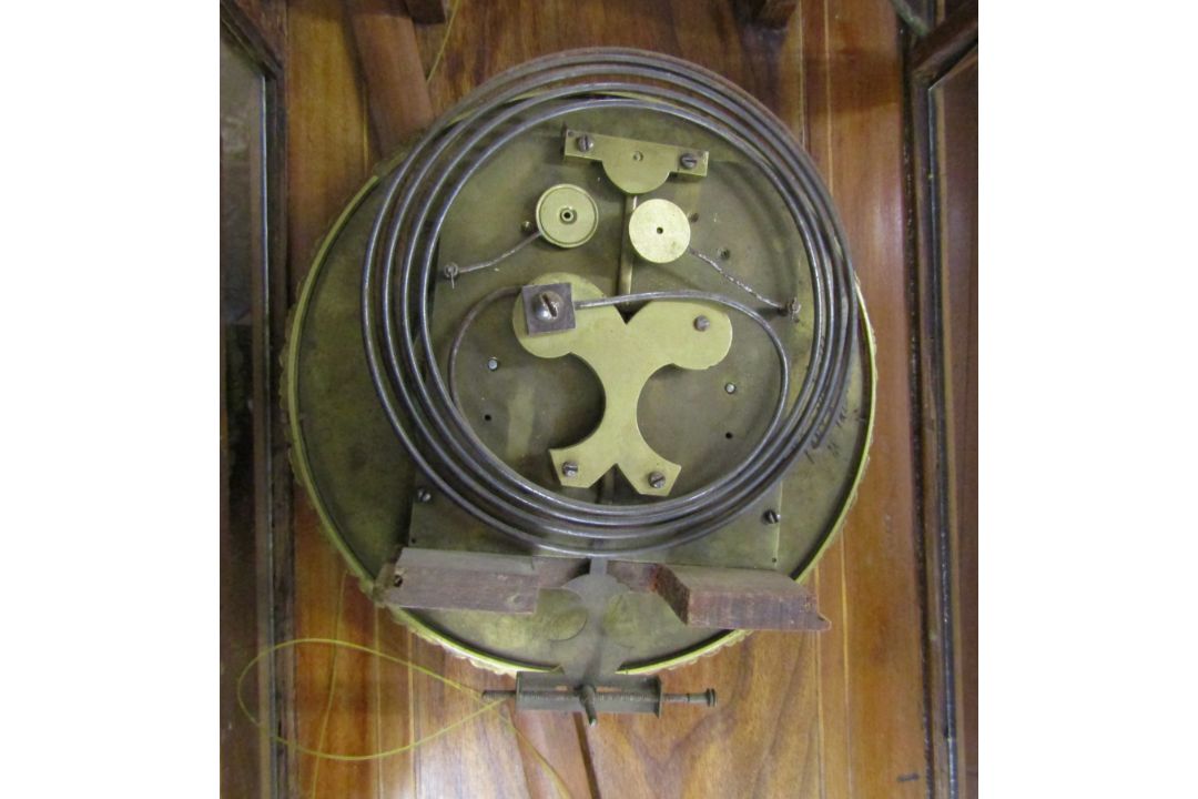 Vienna regulator wall clock maker Johann Kralik in Wien with 3 weights in a cherry wood case with - Image 11 of 12
