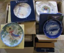 2 boxes of boxed collectors plates inc Royal Doulton,