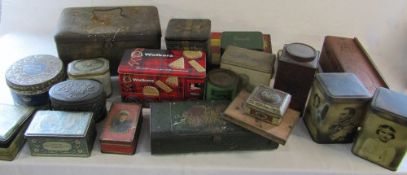 2 boxes of vintage advertising tins etc (sample shown)