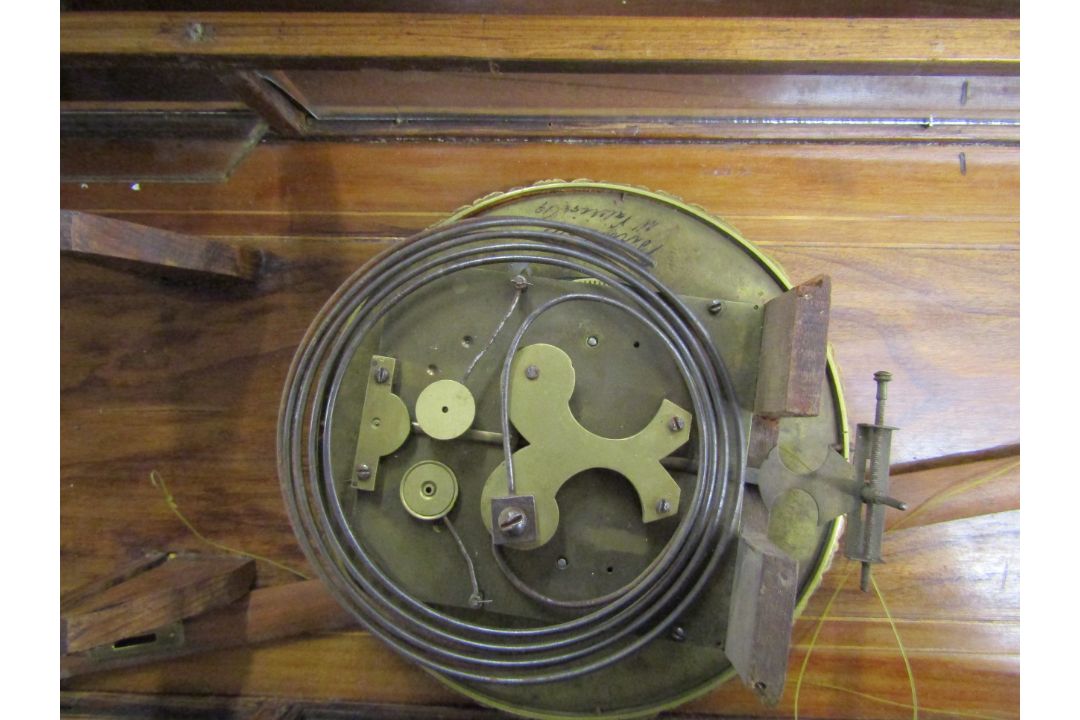 Vienna regulator wall clock maker Johann Kralik in Wien with 3 weights in a cherry wood case with - Image 9 of 12