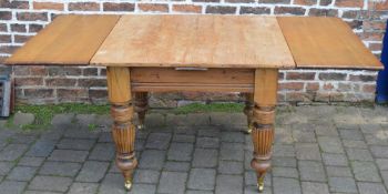 Victorian draw leaf table L 185 cm W 100 cm