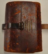 Francis M. Walbran leather fly wallet: large leather wallet embossed in gilt with makers details