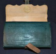 Vic Fly Wallet and Flies: scarce Holroyd, 59, Gracechurch St., London leather fly wallet c.1880 -