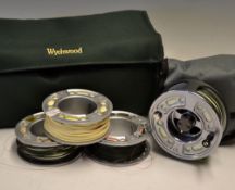 Greys Salmon Reel and spare spools (4): Good Greys GTX No.4 alloy salmon fly reel with adjustable