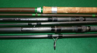 Various carp, pike and sea bass rods (3): Warrior Marker 12ft 2pc carbon rod, lined guides, 2.75lb