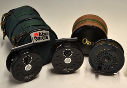 Abu and Orvis fly reels (3): Pair of Abu Garcia Fly Max 78 fly reels, roller line guides, disc