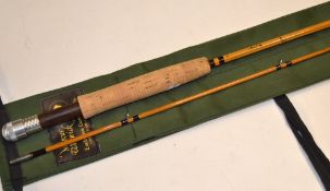 Marcus Warwick Rod: Ariel 7ft 9in 2pc split cane fly rod,#DT4 WF5, dark brown reel seat, hand