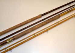 Salmon glass fibre fly rods (2) Good Bruce & Walker 