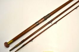 Early C Farlow Salmon Fly rod c.1890: C Farlow & Co 191 the Strand London 18ft 3pc greenheart salmon