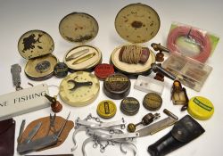 Hardy and Other Accessories: to incl 3x black japanned cast dampers, 2x Hardy Cerolene tins, S