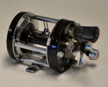 Abu Ambassadeur 6000C black multiplier reel - 3 screw model, star drag, free spool and level wind,