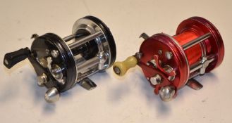 Abu Ambassadeur reels (2): to incl black 6000c level wind with 4x screw drum plate, star drag with