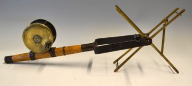 Early Farlow's line drier and reel: C Farlow & Co 191 The Strand large hand held line drier winder