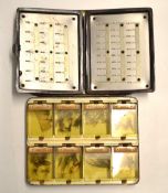 Fly Tins and Flies (2): Copper tin c/w 8x internal compartments with spring loaded transparent