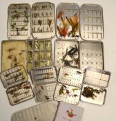 Various Fly Boxes and Flies (9) to incl Hardy alloy 