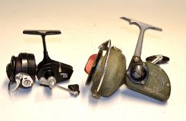 Spinning Reels (2): early Dam Berlin West Quick Silver fixed spool sea spinning reel, RHW, green