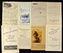 Various Fishing pamphlets, brochures, catalogues and invoices: to incl Percy Wadham, Allcock,