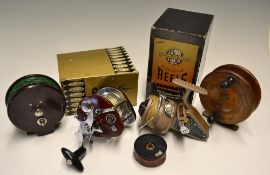 Reels: Fine J.W Young & Son The Ambidex Mk. Six , full bale arm, spare spool, instructions, and in
