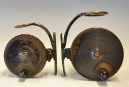 Malloch Patent Side Casters (2): Mallochs Patent gunmetal side casters measuring 3 3/8