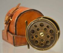 Hardy All Brass Transitional Perfect and leather case: Hardy 2.75