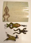 3x Vintage Frog Baits incl 
