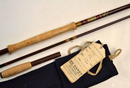 Hardy Rod: Fine Richard Walker Superlite 9ft 3in 2pc fly rod,#7/8, still with the original