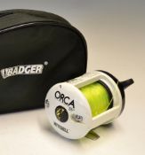 Mitchell Orca 55 Reel: white graphite frame, side lever drag, 4x steel bearings, to take line up