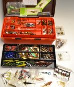 Spinning Baits - large quantity: A plastic lure box with two lift-out trays containing approx. 275