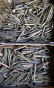 Large collection of Brass Rod ferrules: contained in 2 stacking boxes, and all suction ferrules just