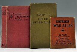 World War II - Interesting Selection of Atlases to include 1939 Handatlas for the Hitler Youth, in