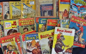 Mixed Selection of Comics to include Cowboy Picture Library, Buck Jones, Kansas Kid, also