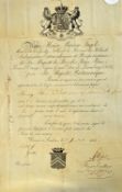 1816 Passport - A large engraved pass-port issued by Henri Baron Fagel, Ambassadeur Extraordinaire