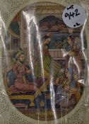 Ceramic Plate - depicts King David playing harp surrounded by Angels/Cherubs - measures 41cm