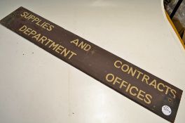 Ladies Wooden Sign measures 100cmx23cm together with Supply and Contracts Department Wooden sign
