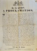 Poster - Proclamation From The Mint Regarding Issue Of Double Sovereigns 40 Shillings & Groat 4d New