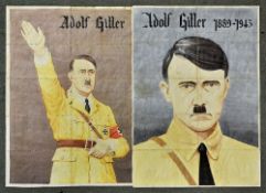 WWII - Food Ration Coupons depicting Adolf Hitler the detail on the reverse in Spanish, 4 complete