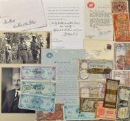 Autograph Selection - Politics - includes Anthony Eden Secretary of State For War signed letter