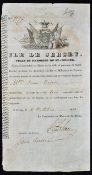 Unusual Jersey Island Passport 1843 - This is issued by the Mayor of St. Helier in Jersey and the