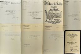 Fine Selection of Nazi Germany Signed 1930/40s Documents relating to 'Herrn Ernst Schwenke' - with