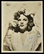 Judy Garland - Autograph - American Singer, actress and vaudevillian, signed black and white print