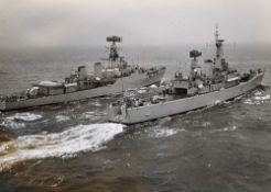 3x Battleship Prints to include HMS Periwinkle, another depicting HMS Invincible, Illustrious and