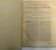 India - Lord Pigot's Narrative Of The Late Revolution In The Government Of Madras 1776. First